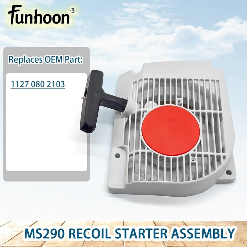 Funhoon 1127 080 2103 Recoil Starter Assembly for Stihl 029 039 MS290 MS310 MS390 Chainsaws - Image 2